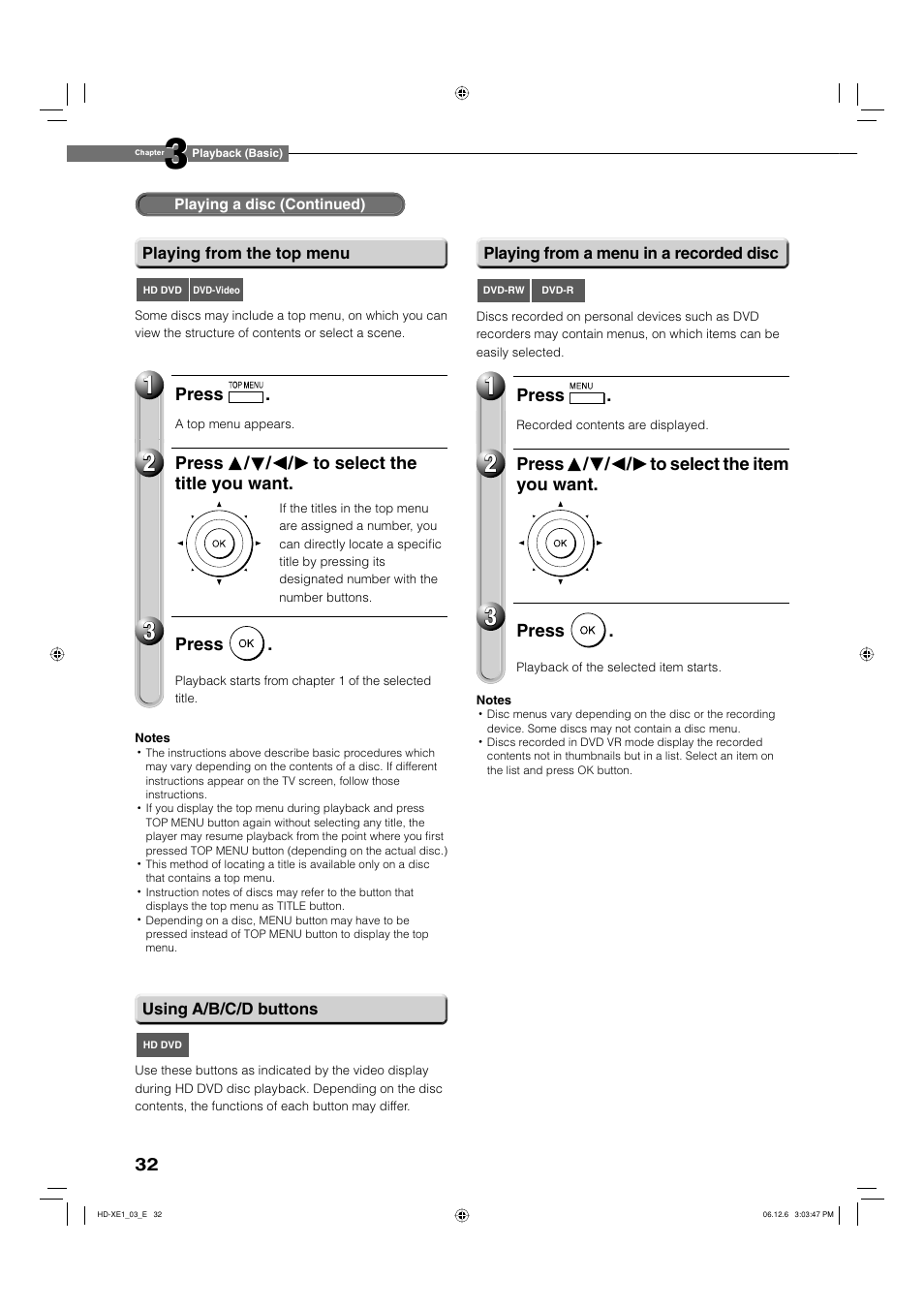 Toshiba HD-XE1 User Manual | Page 32 / 76