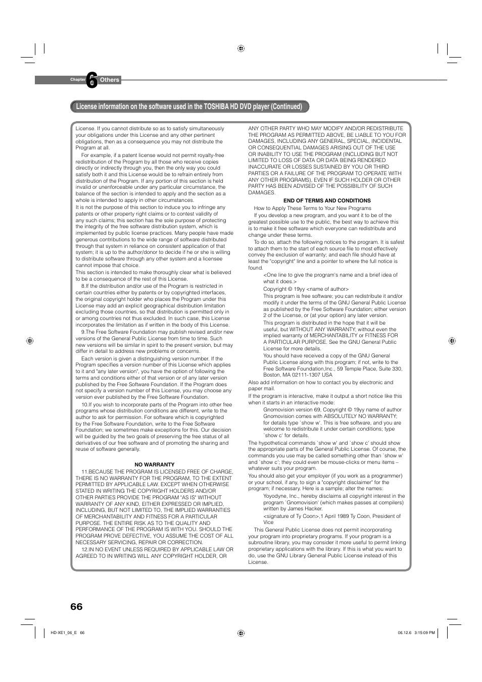 Toshiba HD-XE1 User Manual | Page 66 / 76