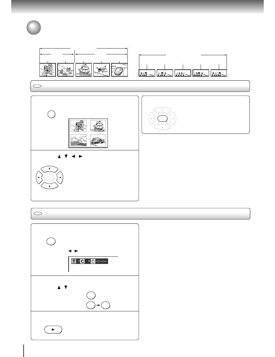 Locating a specific title, chapter, or track, Locating a title using the top menu, Locating a title by entering the title number | Toshiba SD-1700 User Manual | Page 24 / 51