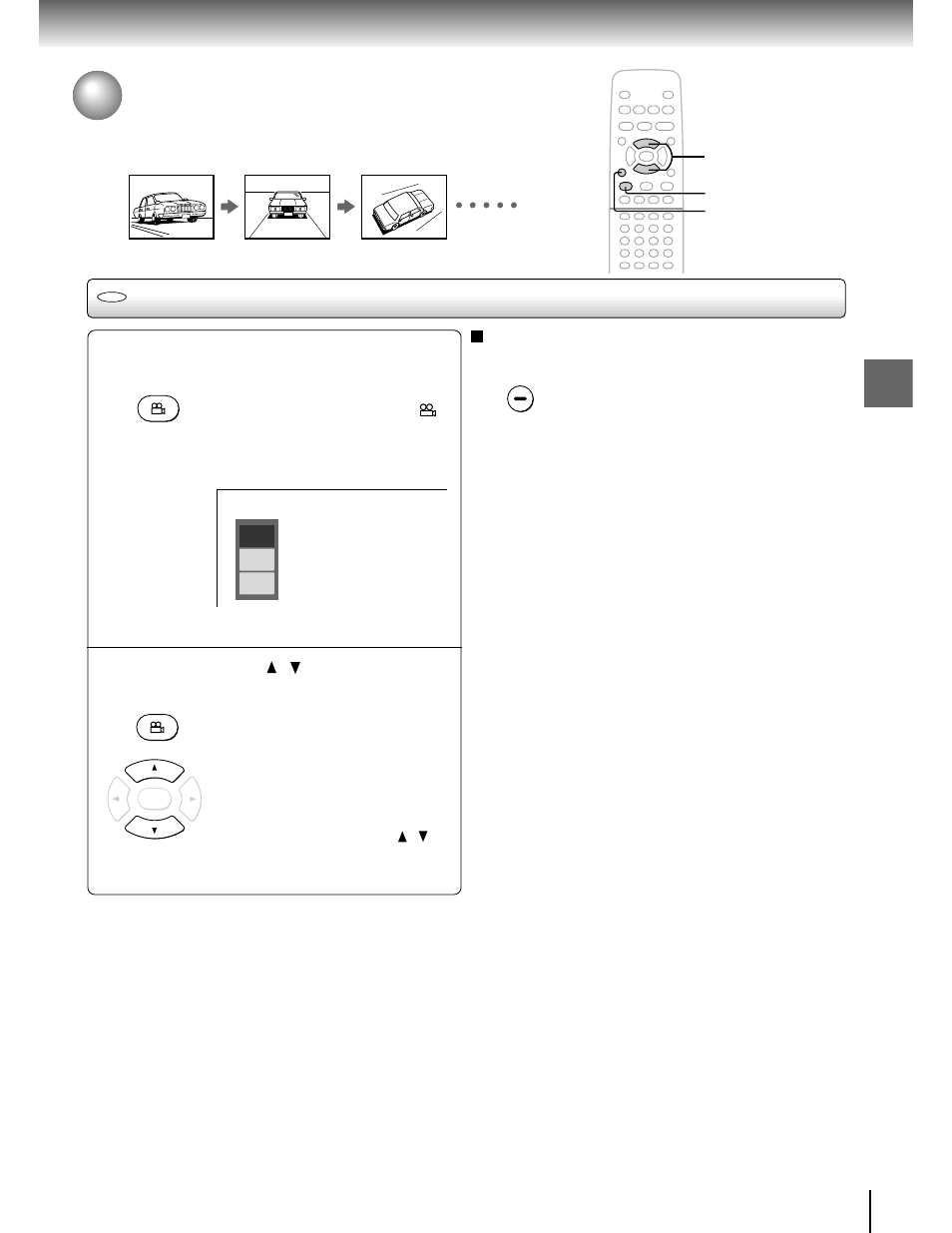 Selecting the camera angle, Changing the camera angle | Toshiba SD-1700 User Manual | Page 33 / 51