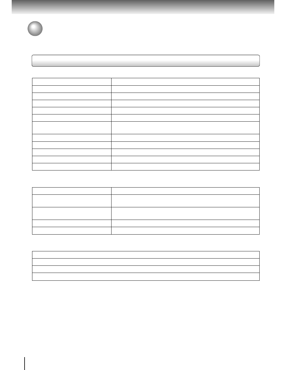 Specifications, Dvd video player / outputs / supplied accessories | Toshiba SD-1700 User Manual | Page 48 / 51