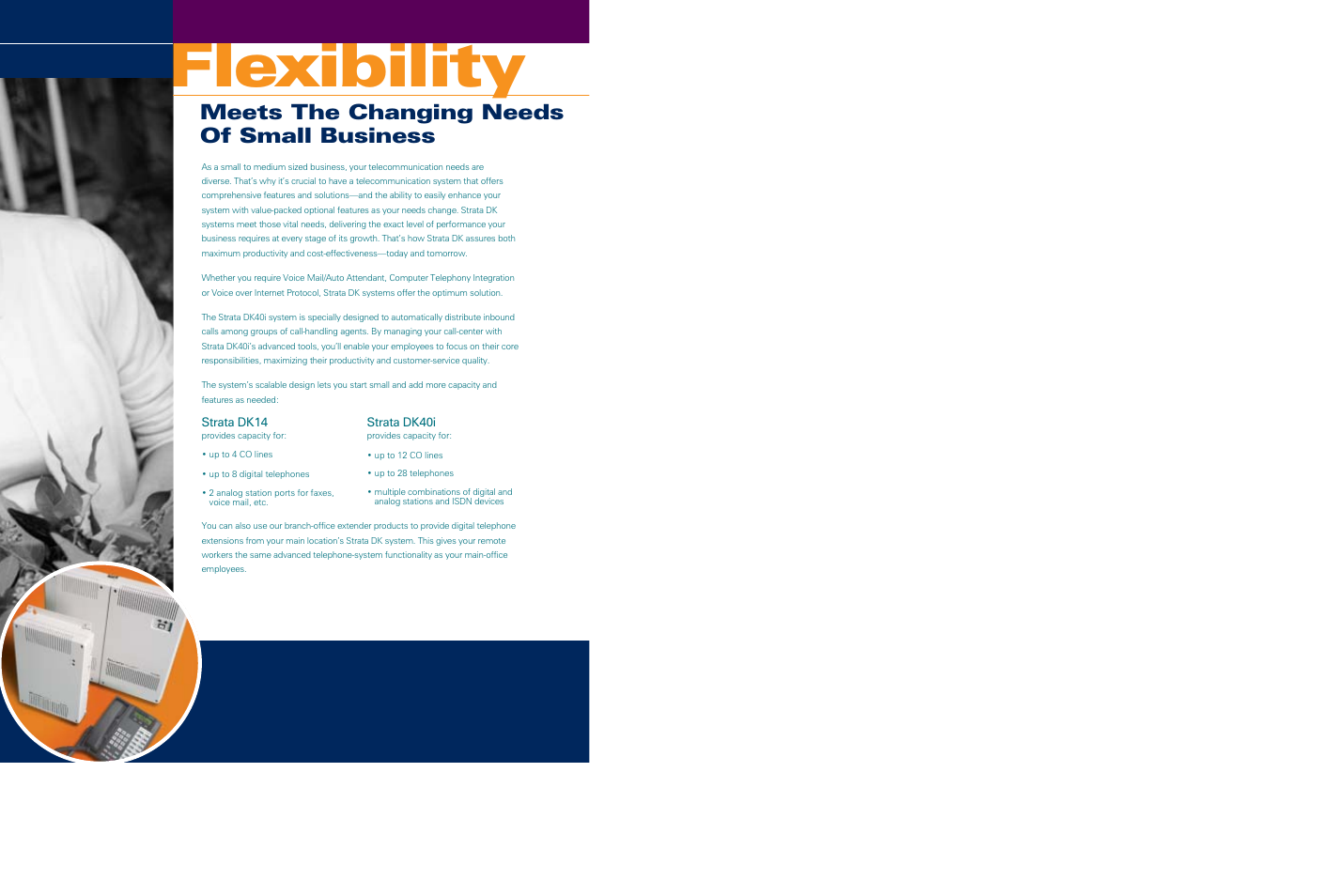 Flexibility, Meets the changing needs of small business | Toshiba DK14 User Manual | Page 3 / 12
