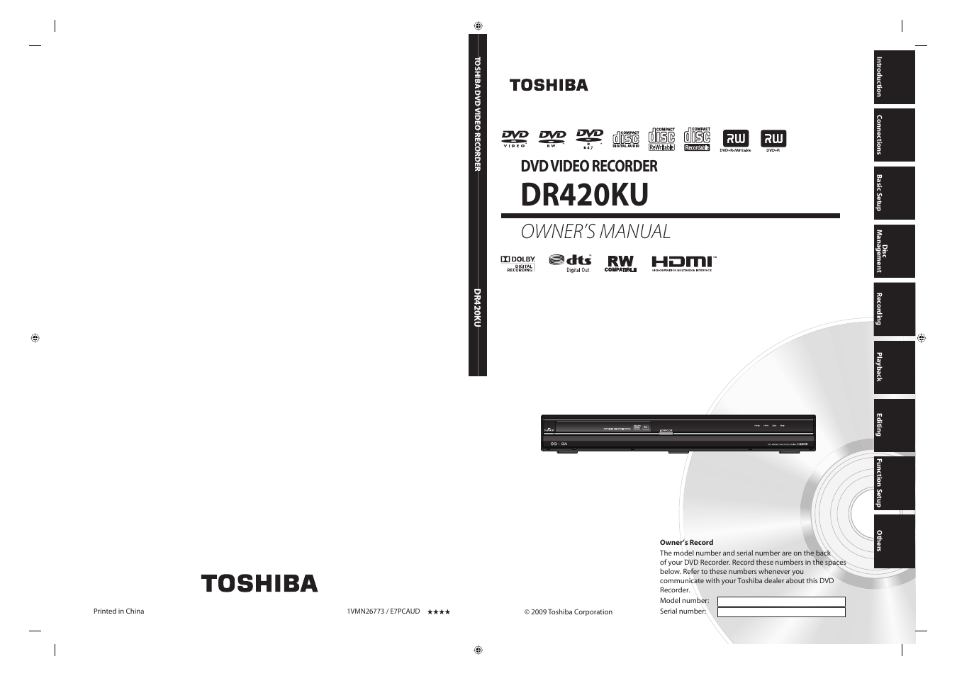 Toshiba DR420KU User Manual | 103 pages