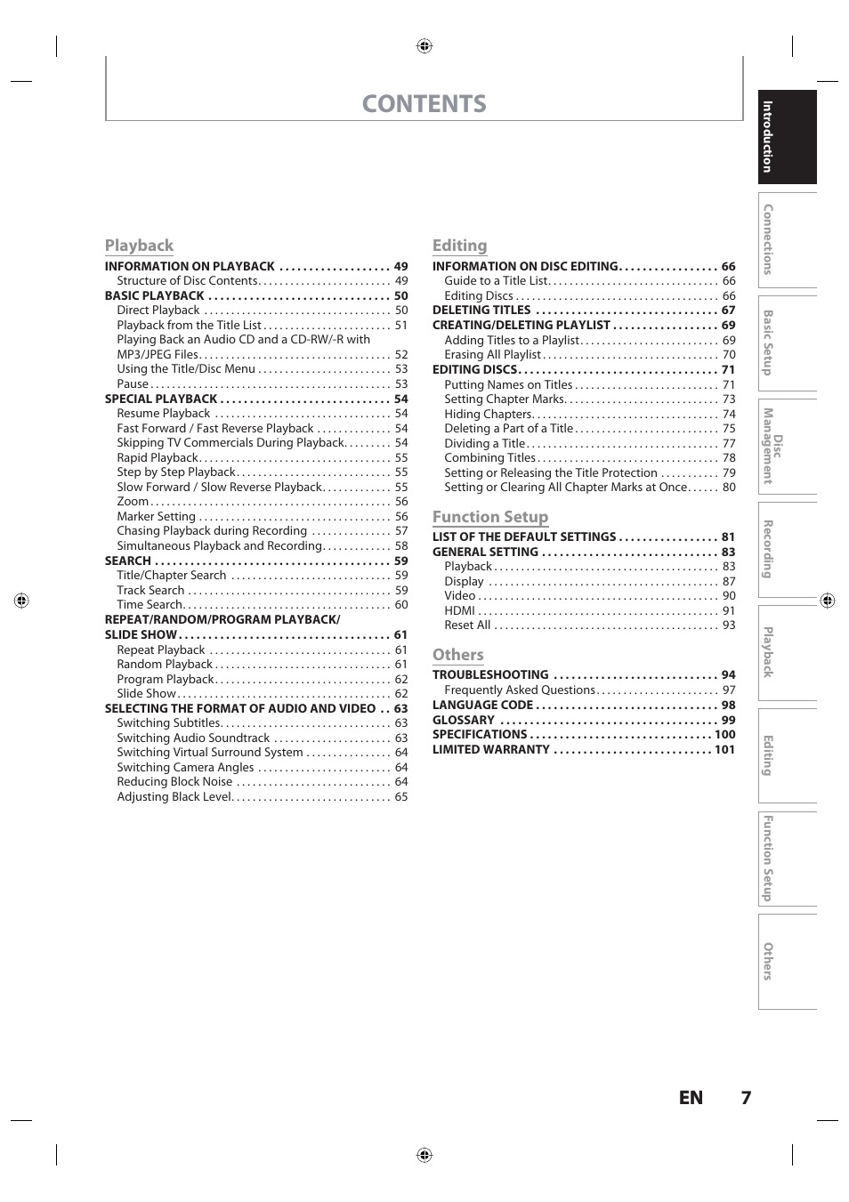 Toshiba DR420KU User Manual | Page 7 / 103