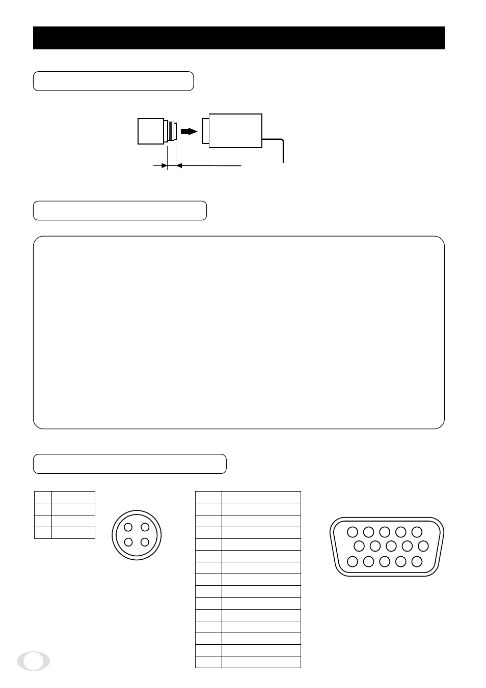 Connection, 1 standard connection 5. 2 cautions on connection, 3 connector pin assignments | Toshiba IK-TF7 User Manual | Page 8 / 36
