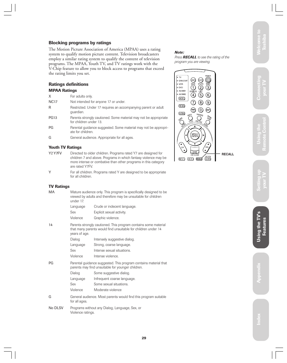 Toshiba 36AX61 User Manual | Page 29 / 50