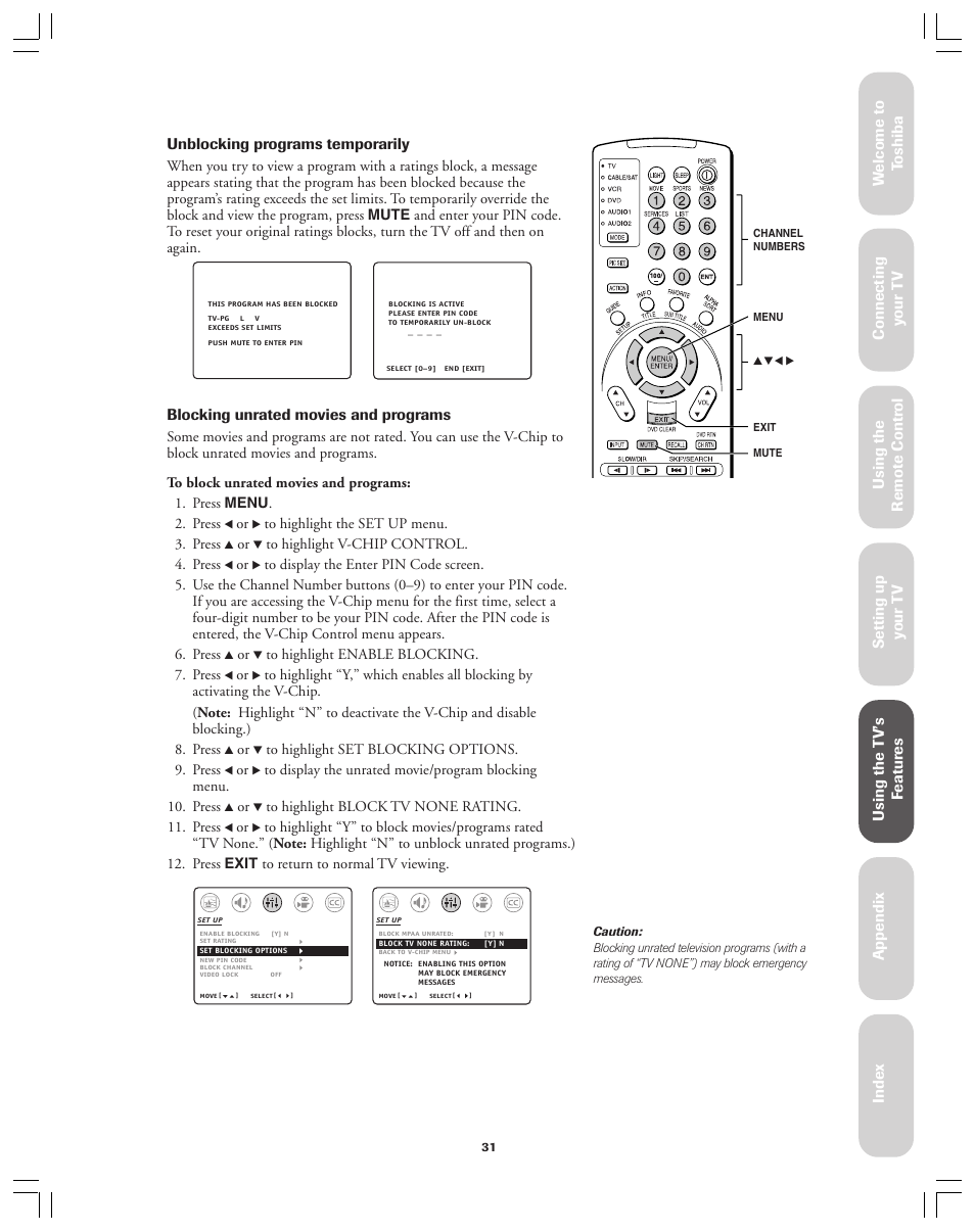 Ref er ence | Toshiba 36AX61 User Manual | Page 31 / 50