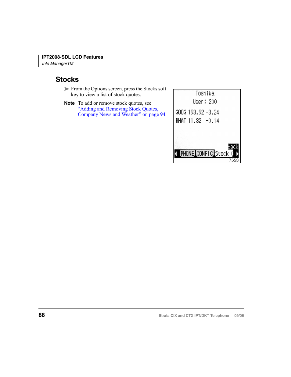 Stocks | Toshiba CT User Manual | Page 104 / 155