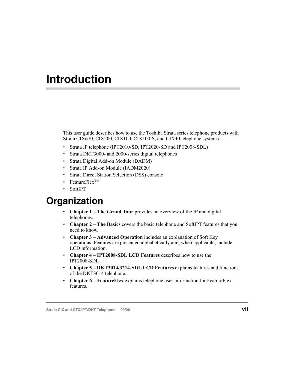 Introduction, Organization | Toshiba CT User Manual | Page 13 / 155