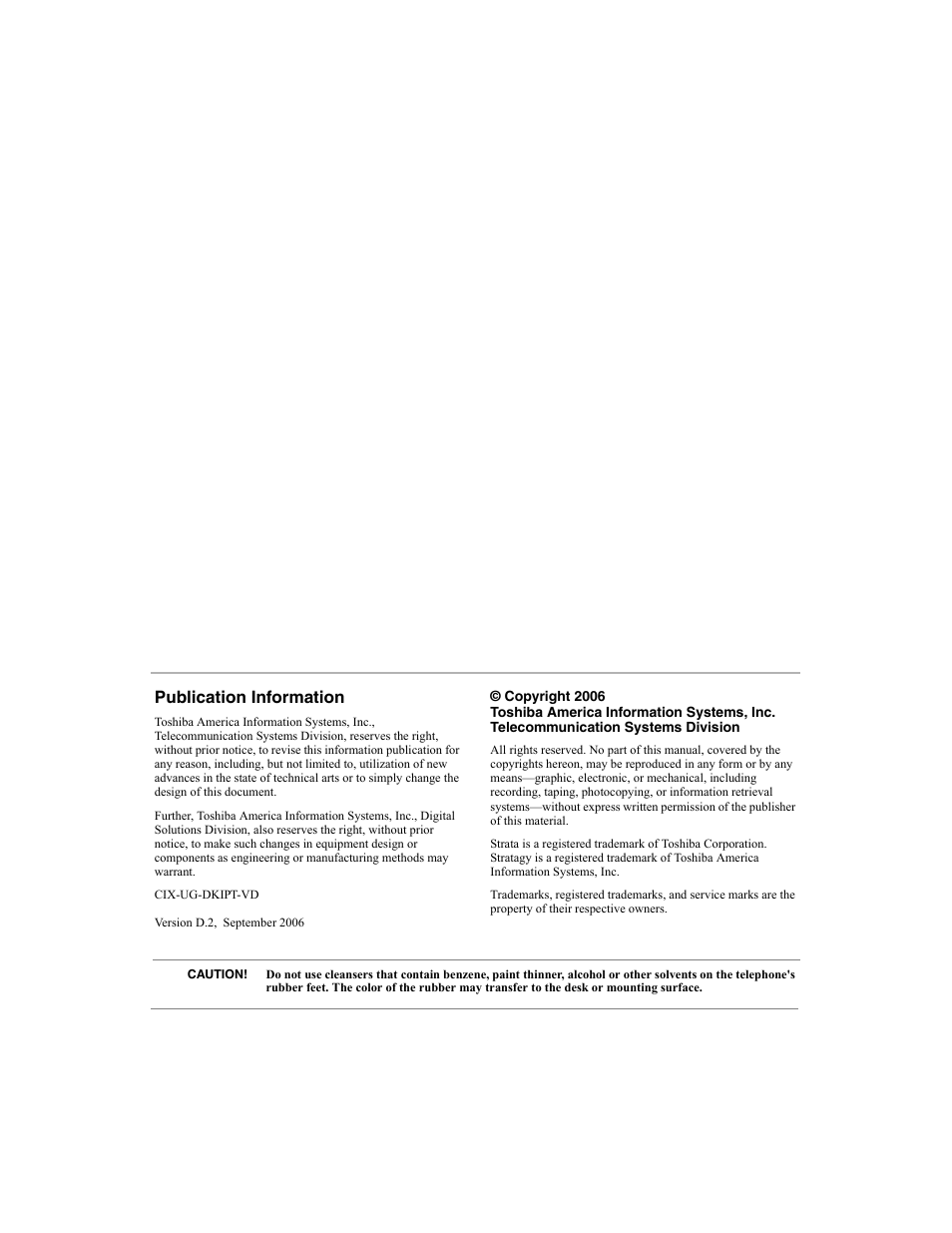 Publication information | Toshiba CT User Manual | Page 2 / 155