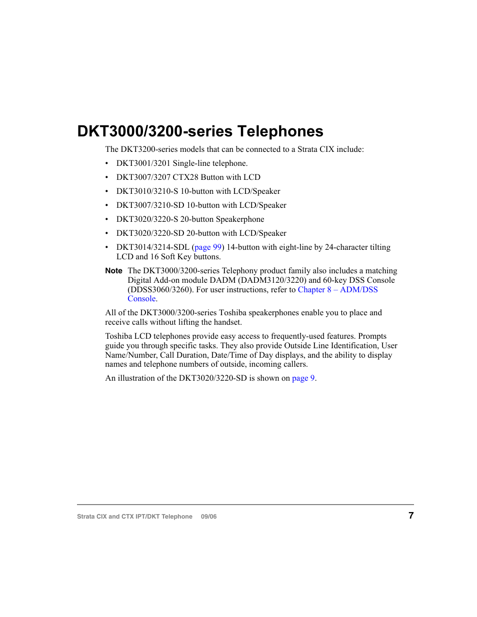 Dkt3000/3200-series telephones | Toshiba CT User Manual | Page 23 / 155