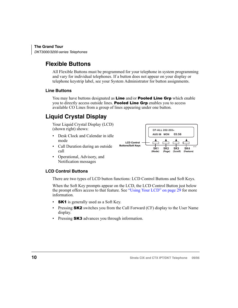 Flexible buttons, Liquid crystal display, Flexible buttons liquid crystal display | Toshiba CT User Manual | Page 26 / 155