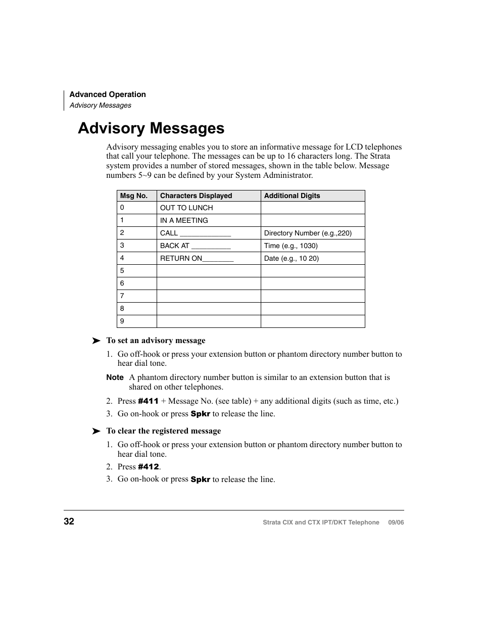 Advisory messages | Toshiba CT User Manual | Page 48 / 155