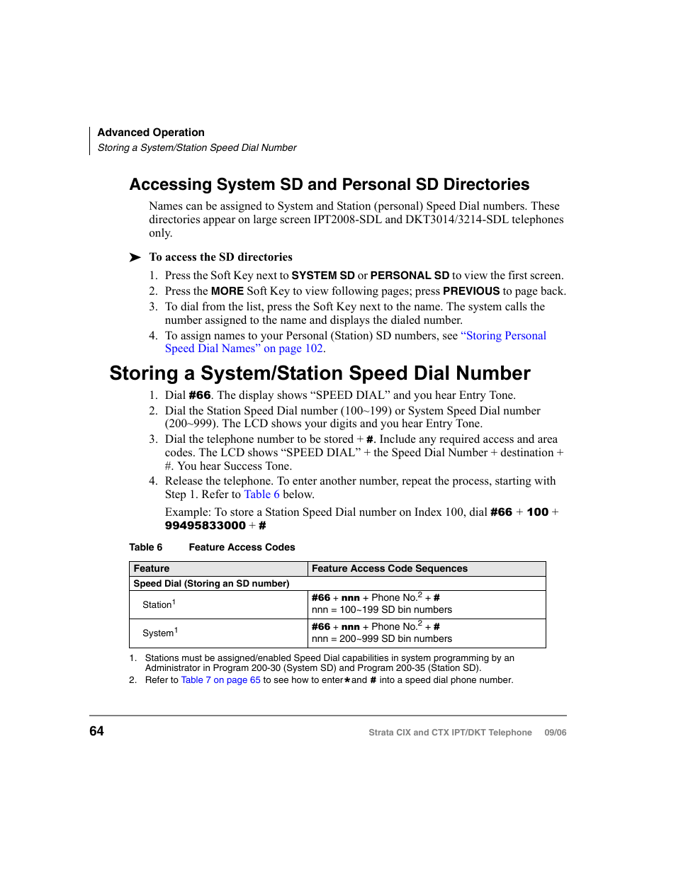 Accessing system sd and personal sd directories, Storing a system/station speed dial number | Toshiba CT User Manual | Page 80 / 155