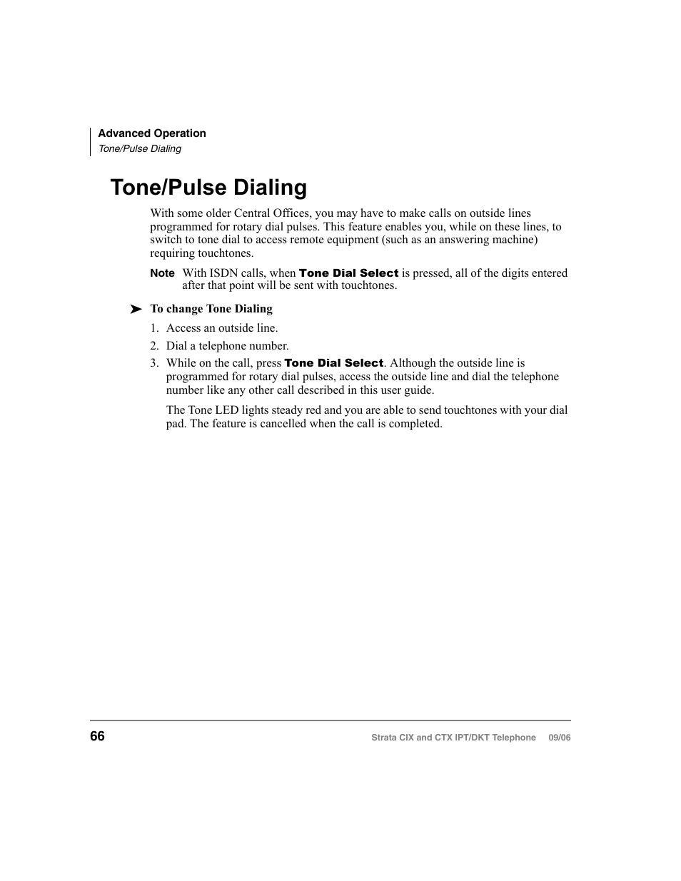 Tone/pulse dialing | Toshiba CT User Manual | Page 82 / 155