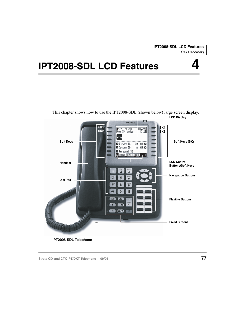 Ipt2008-sdl lcd features 4, Chapter 4 — ipt2008-sdl lcd features, Chapter 4 – ipt2008-sdl lcd features | Ipt2008-sdl lcd features | Toshiba CT User Manual | Page 93 / 155
