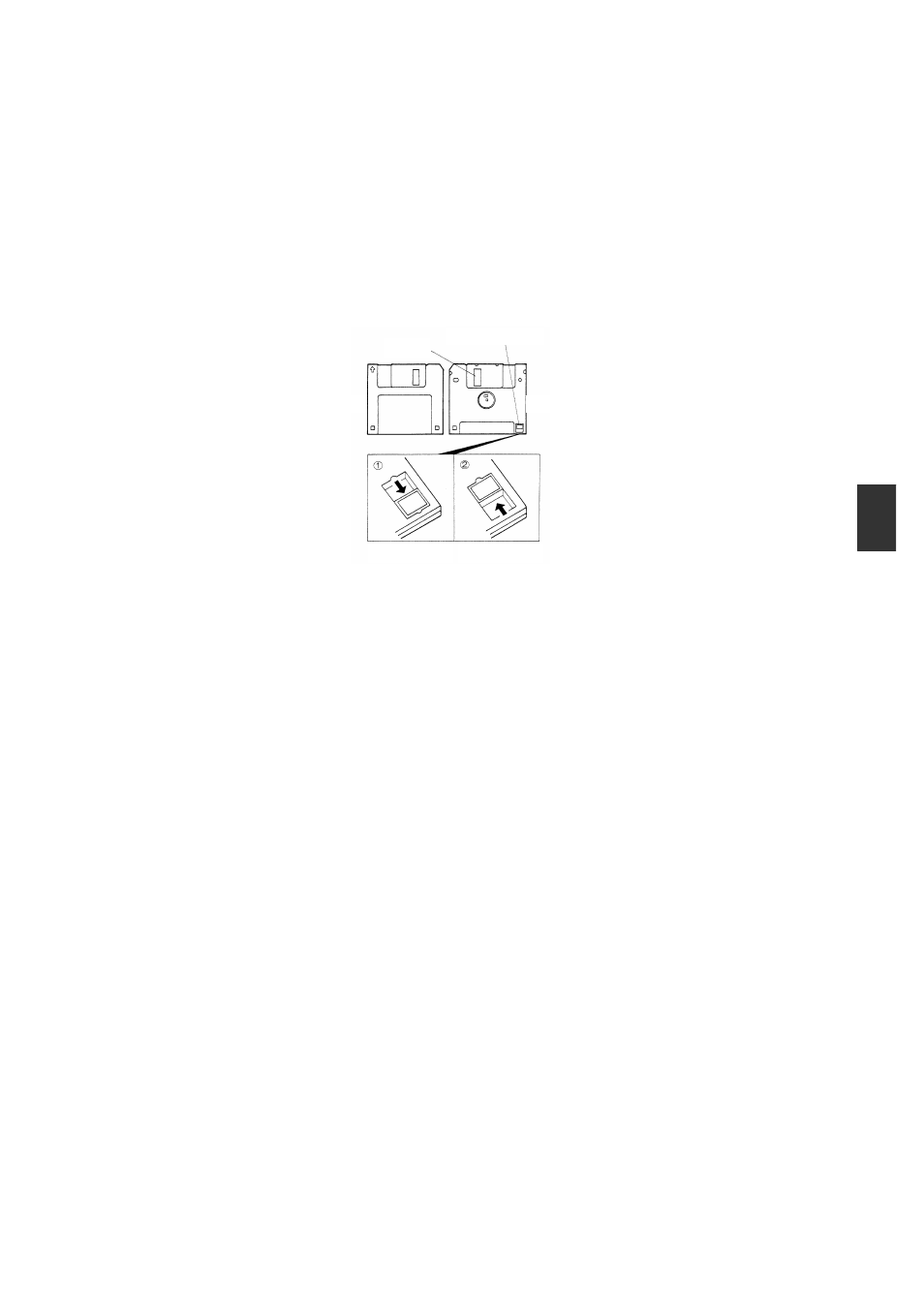 Write protecting a floppy disk | Toshiba 2000 User Manual | Page 47 / 76