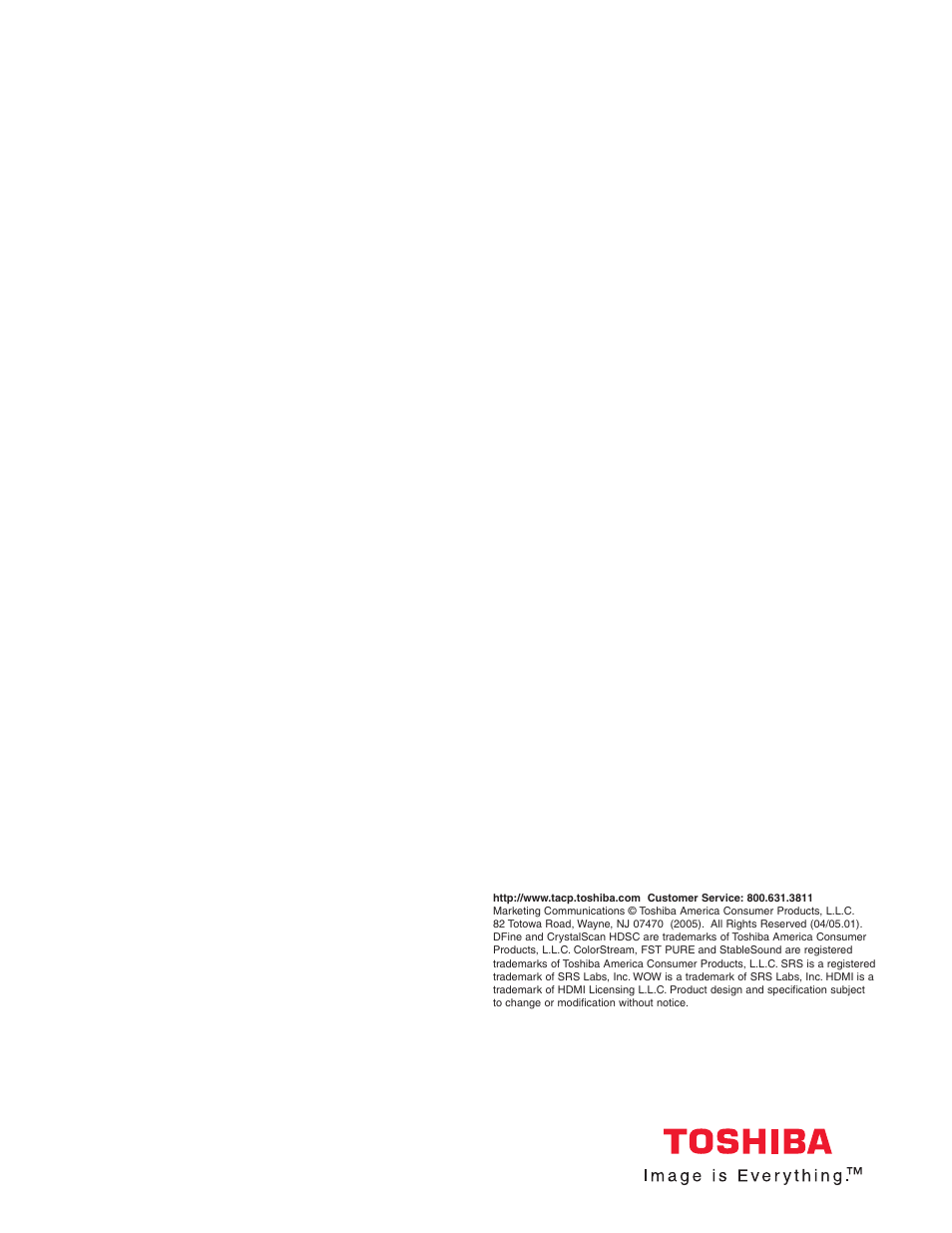 Toshiba 30HF84 User Manual | Page 2 / 2