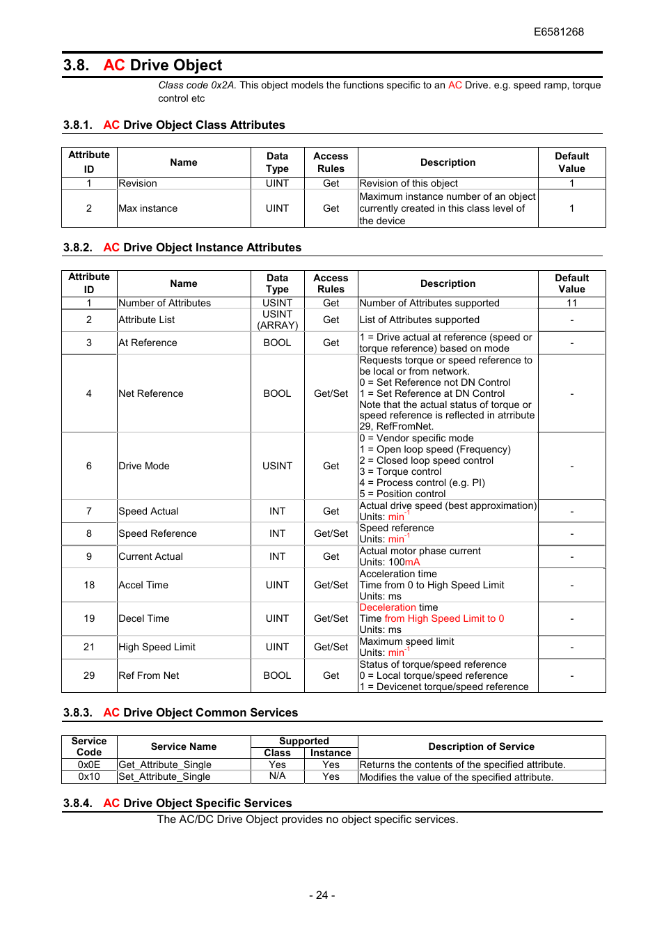 Ac drive object | Toshiba DEV001Z User Manual | Page 25 / 26