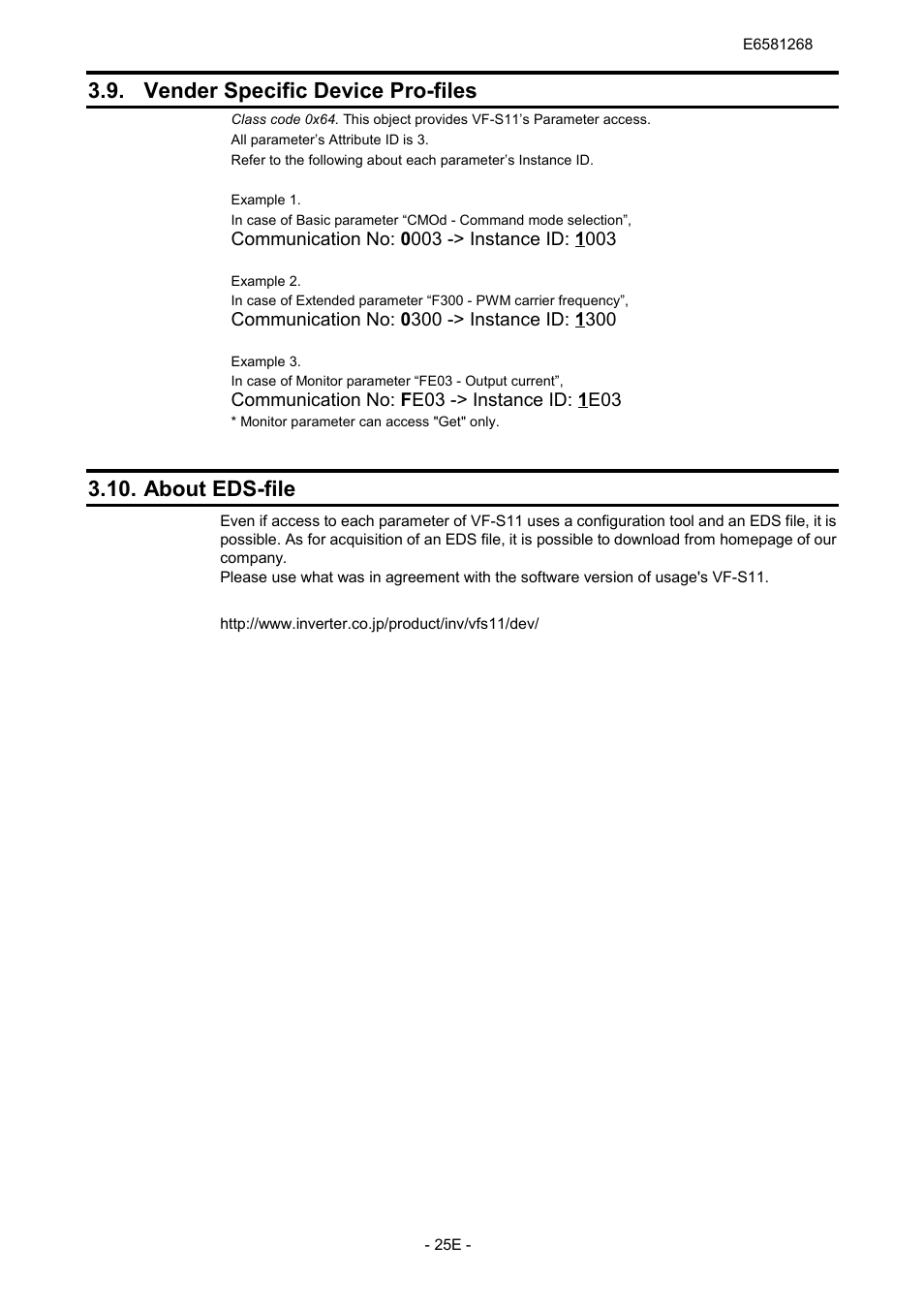 Vender specific device pro-files, About eds-file | Toshiba DEV001Z User Manual | Page 26 / 26