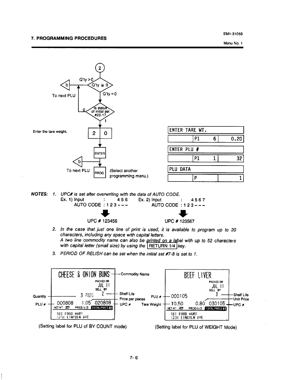 Cheese 8 onion buns, Beef liver | Toshiba TEC EM1-31059 User Manual | Page 24 / 116