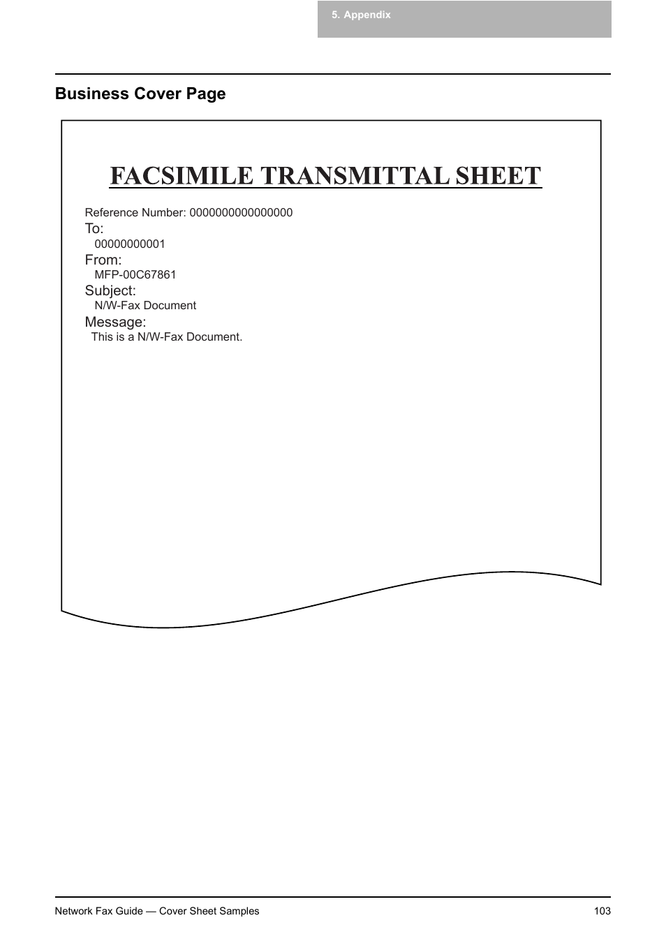 Business cover page | Toshiba E-STUDIO 720 User Manual | Page 103 / 110