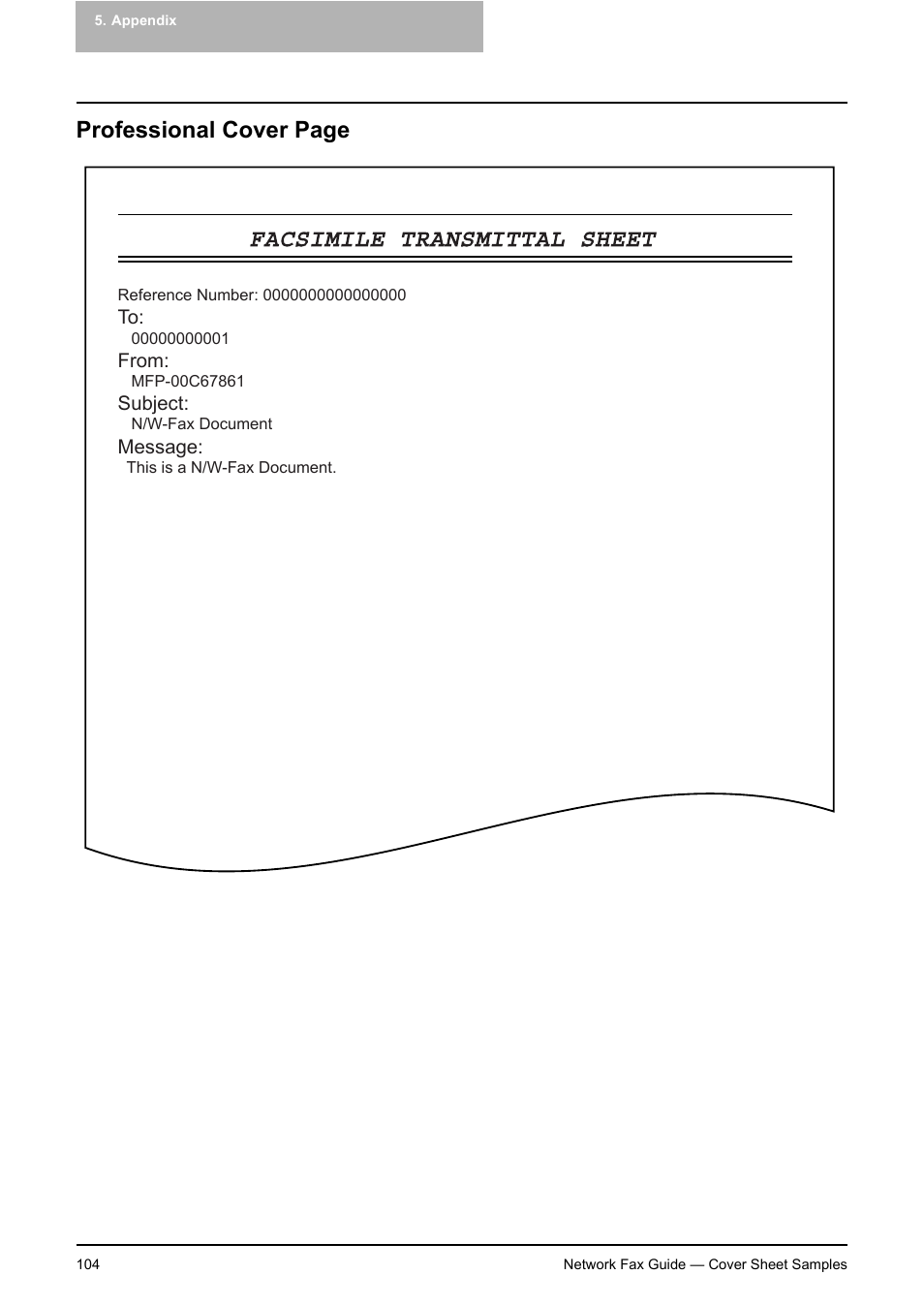 Professional cover page | Toshiba E-STUDIO 720 User Manual | Page 104 / 110