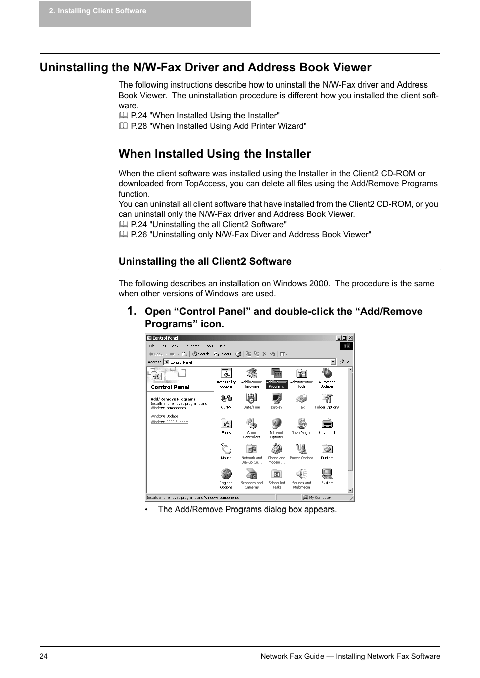 When installed using the installer | Toshiba E-STUDIO 720 User Manual | Page 24 / 110