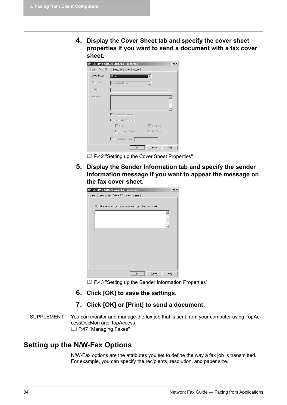 Setting up the n/w-fax options | Toshiba E-STUDIO 720 User Manual | Page 34 / 110