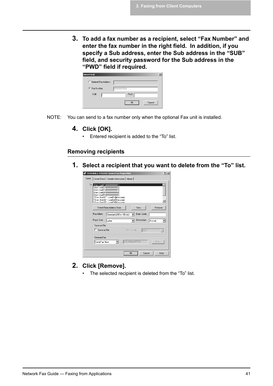 P.41 "removing recipients | Toshiba E-STUDIO 720 User Manual | Page 41 / 110