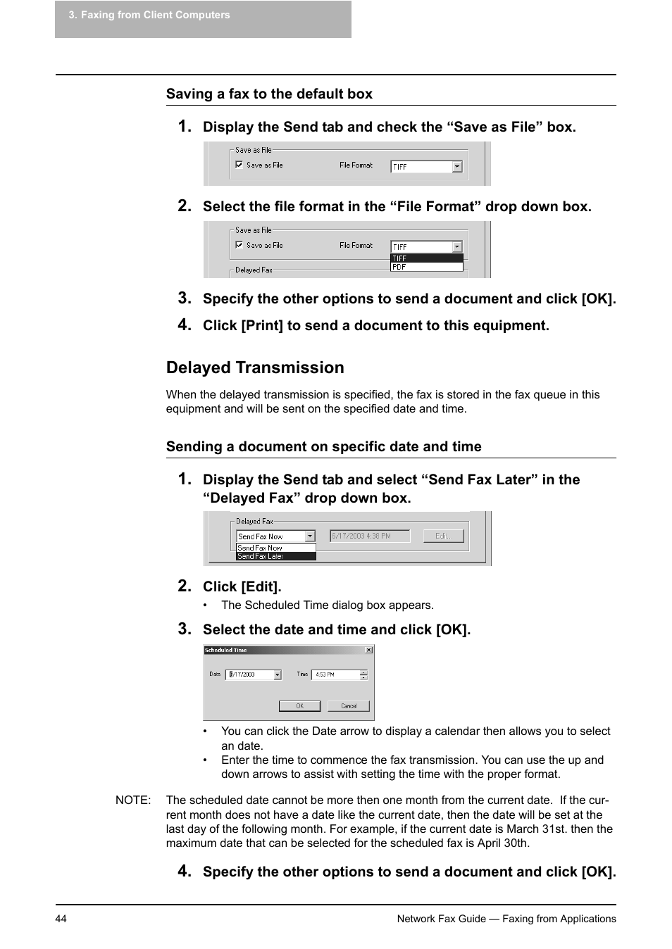 Delayed transmission, P.44 "delayed transmission | Toshiba E-STUDIO 720 User Manual | Page 44 / 110