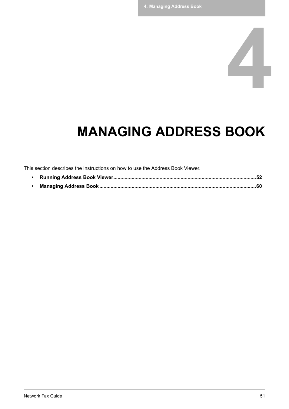 Managing address book | Toshiba E-STUDIO 720 User Manual | Page 51 / 110