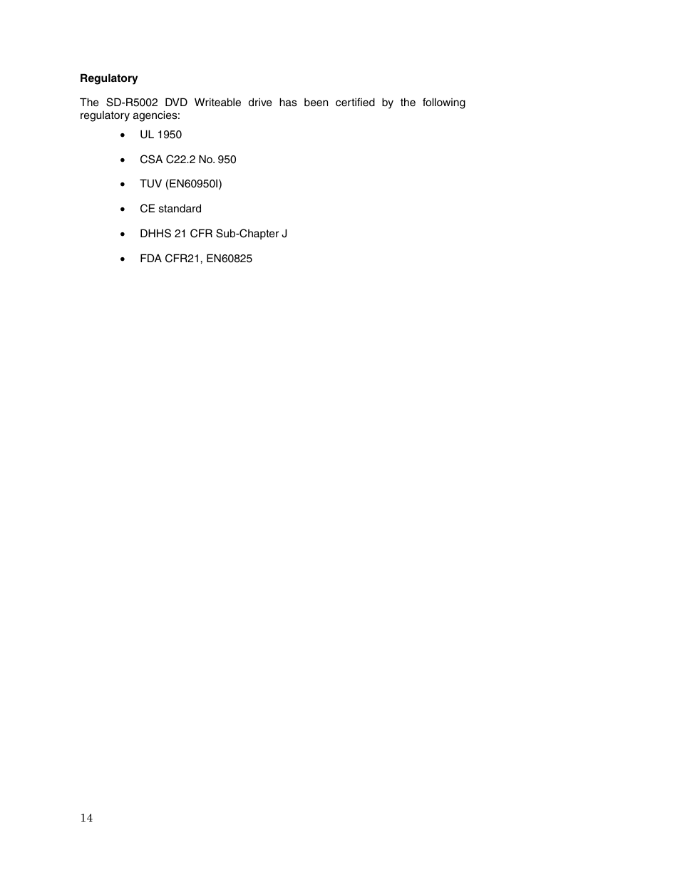 Toshiba STORAGE DEVICE DIVISION SD-R5002 User Manual | Page 16 / 18