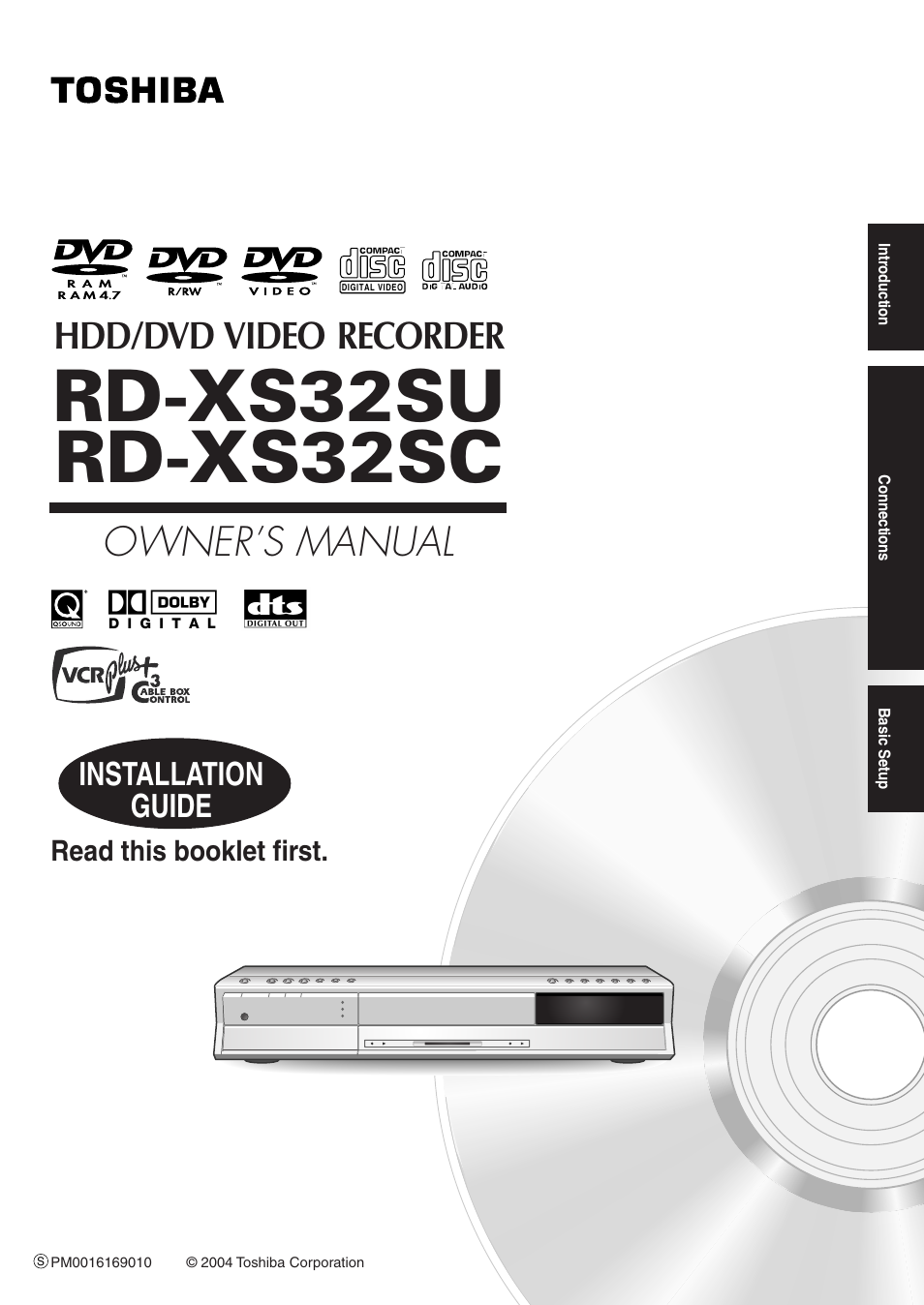 Toshiba RD-XS32SC User Manual | 56 pages