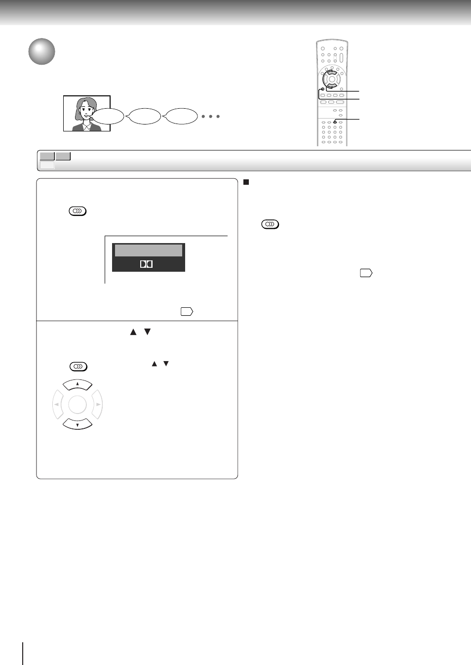 Selecting a language, Selecting a playback audio setting | Toshiba SD-3800 User Manual | Page 40 / 66