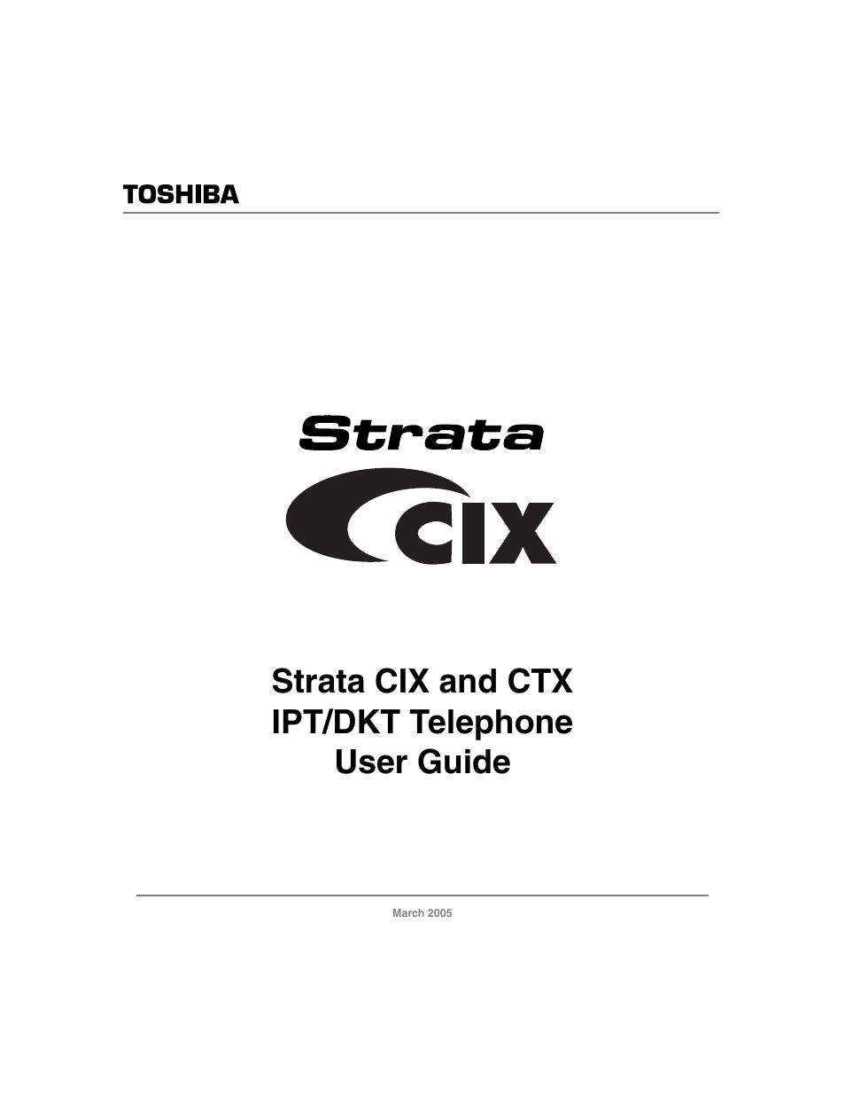 Toshiba CIX User Manual | 141 pages