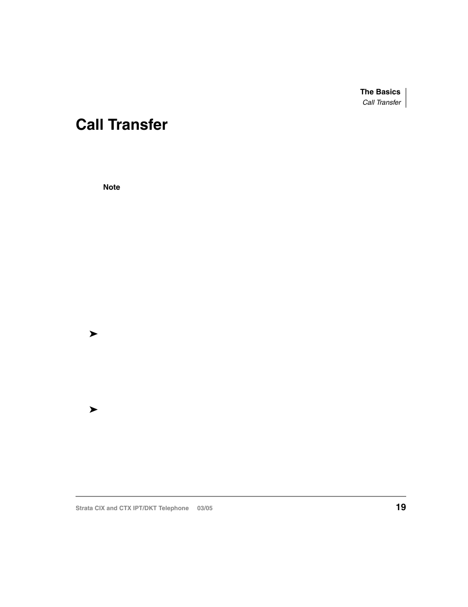 Call transfer | Toshiba CIX User Manual | Page 33 / 141