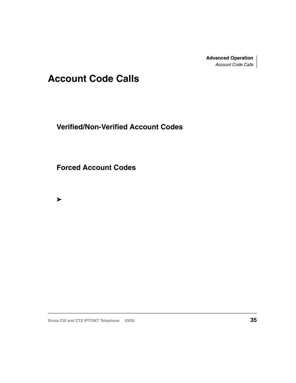 Account code calls, Verified/non-verified account codes, Forced account codes | Toshiba CIX User Manual | Page 49 / 141