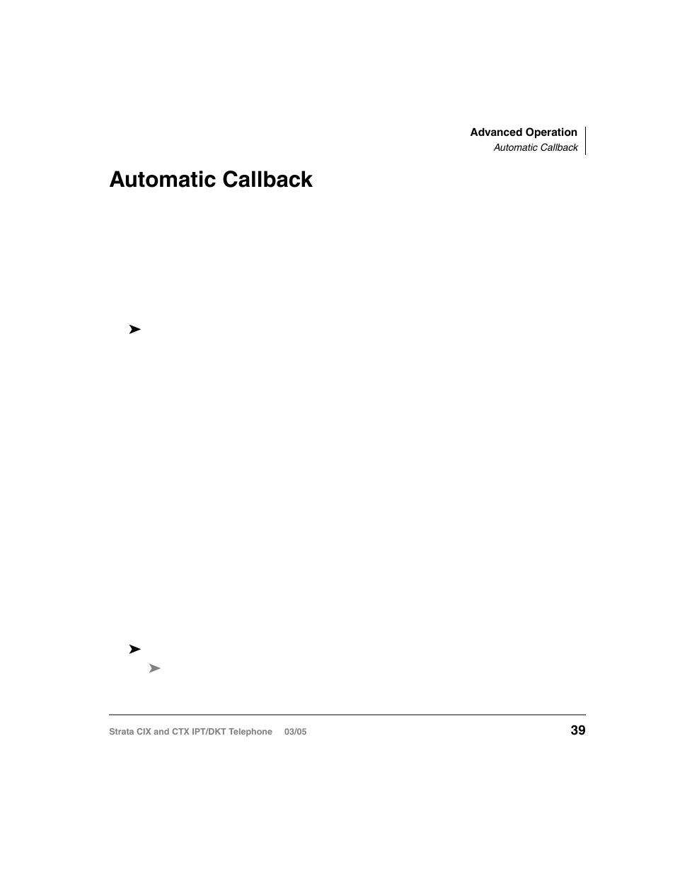 Automatic callback | Toshiba CIX User Manual | Page 53 / 141
