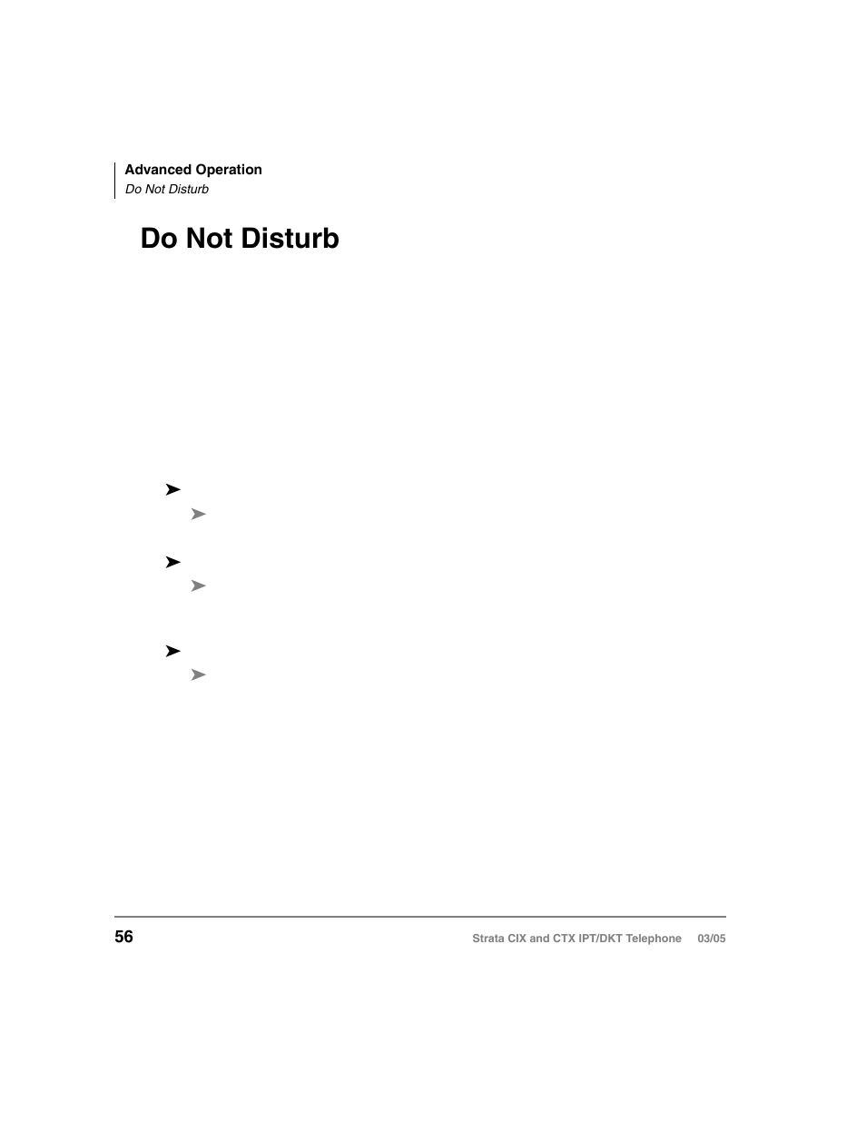 Do not disturb | Toshiba CIX User Manual | Page 70 / 141