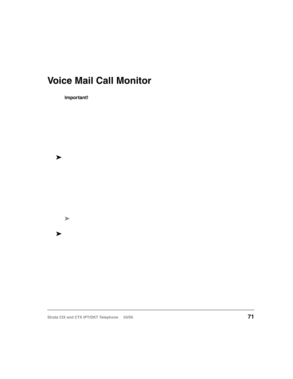 Voice mail call monitor | Toshiba CIX User Manual | Page 85 / 141