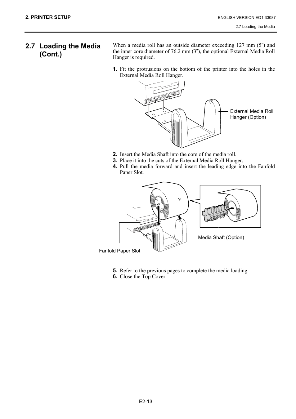 7 loading the media (cont.) | Toshiba B-EV4T SERIES User Manual | Page 24 / 48