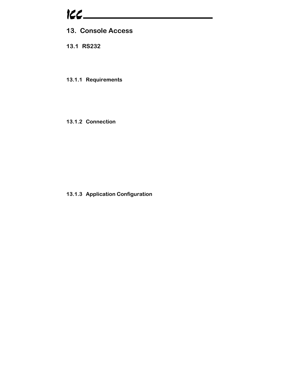 Console access | Toshiba ICC MBP-100 User Manual | Page 31 / 76