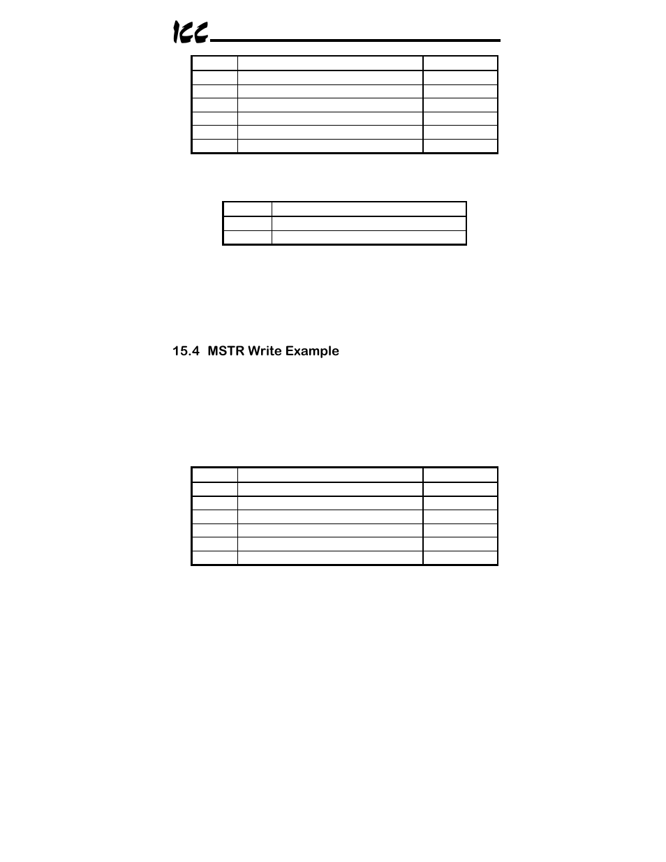 4 mstr write example | Toshiba ICC MBP-100 User Manual | Page 68 / 76