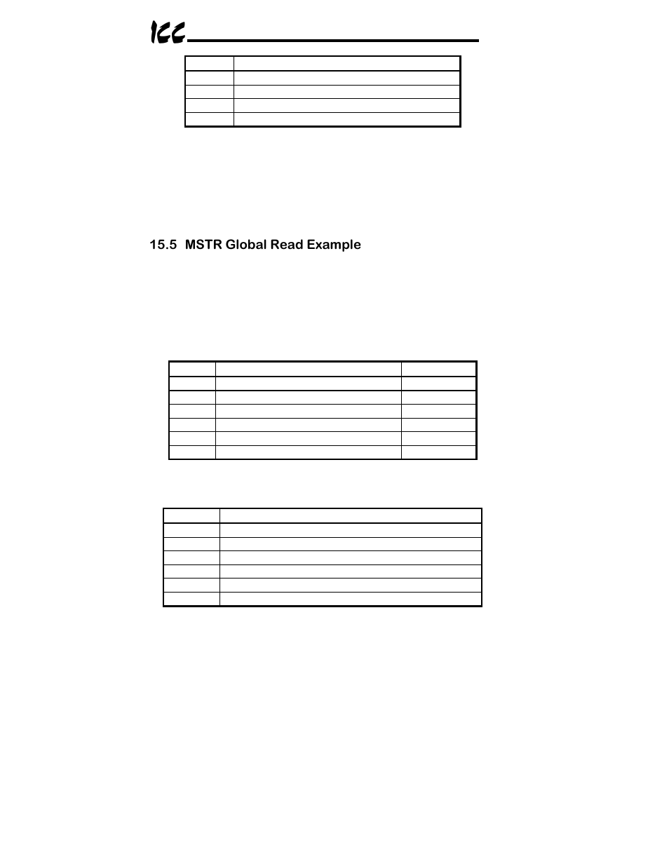 5 mstr global read example | Toshiba ICC MBP-100 User Manual | Page 69 / 76