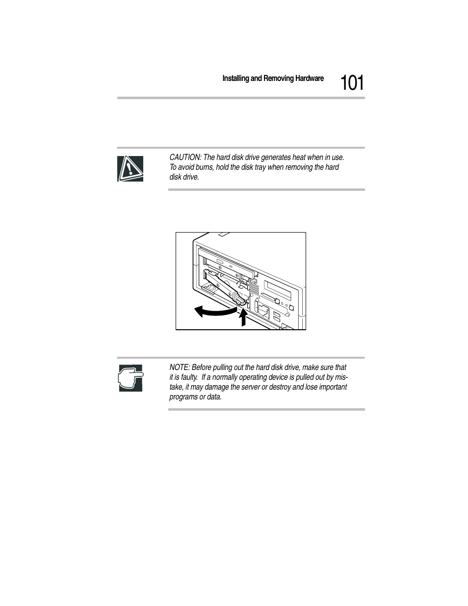 2 confirm the position of a faulty device, Pulling the detachable lever toward you | Toshiba Magnia Z300 User Manual | Page 123 / 270