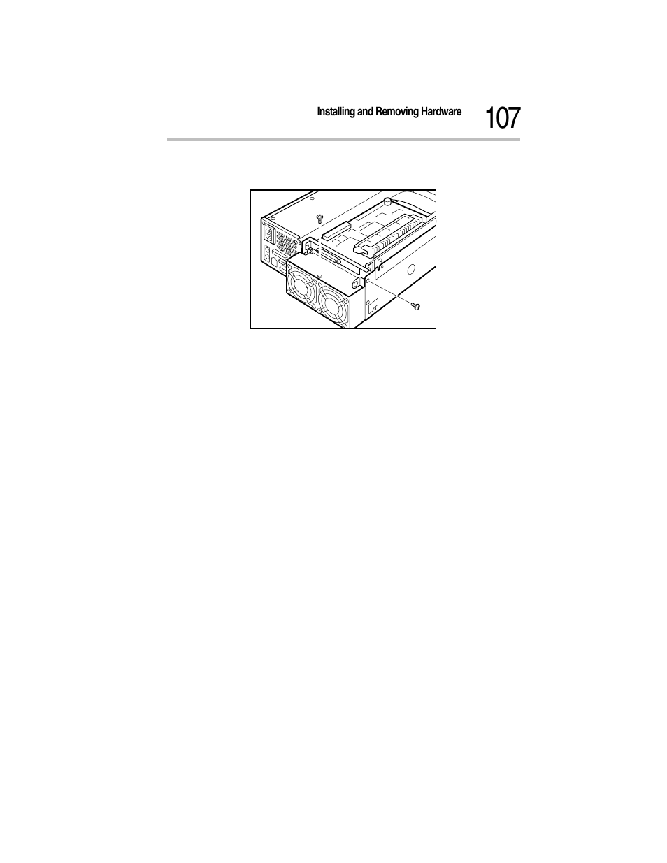 9 fix the pci bracket with two screws, Fixing the pci bracket, 10 install the power supply unit | 11 install the server panels | Toshiba Magnia Z300 User Manual | Page 129 / 270