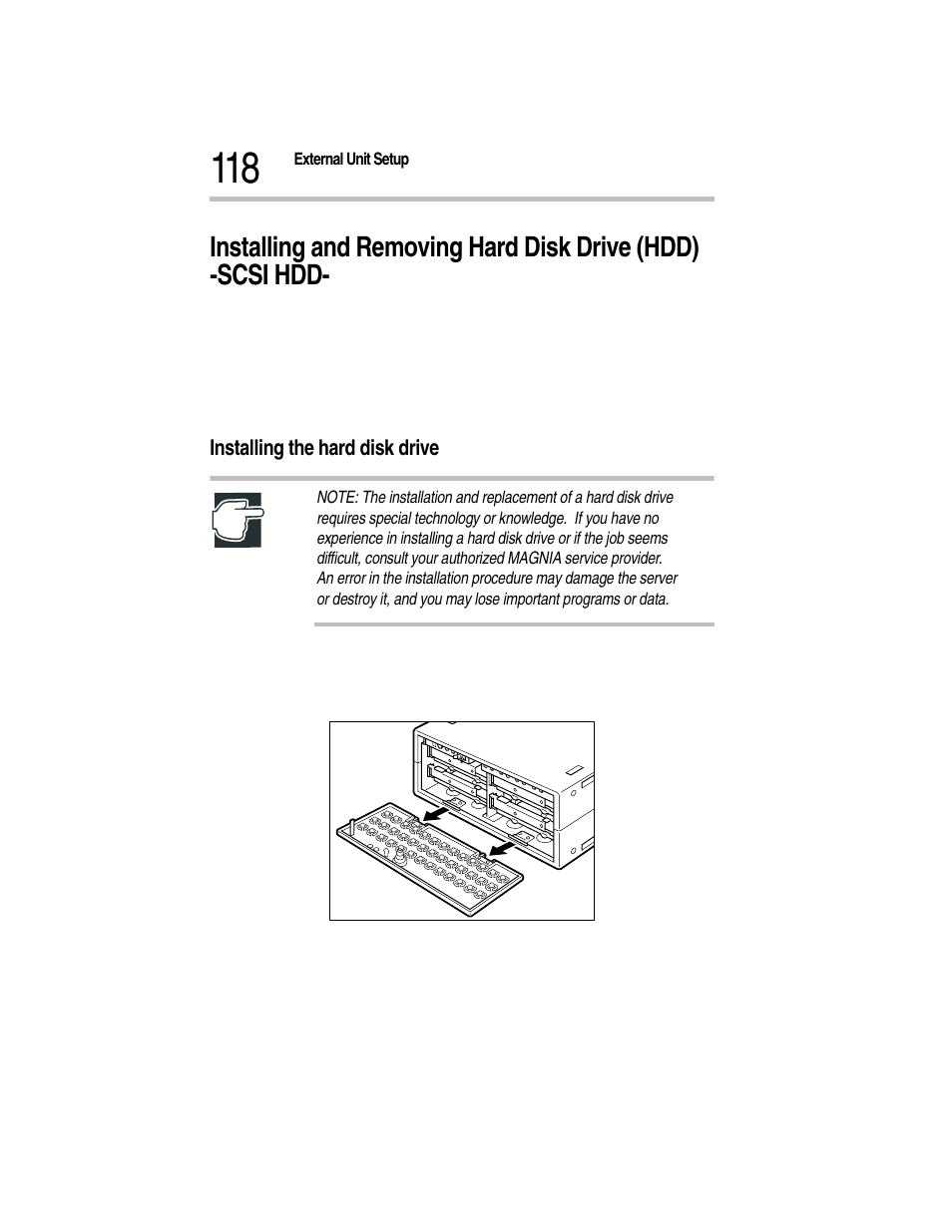 Installing the hard disk drive, 1 remove the front panel, Removing the front panel | Toshiba Magnia Z300 User Manual | Page 140 / 270