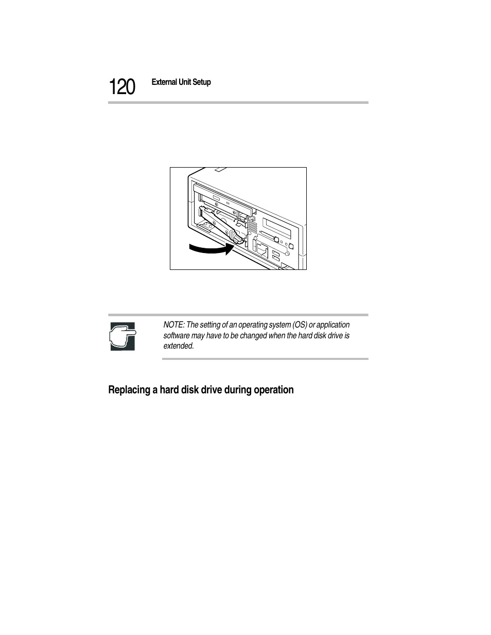 5 close the detachable lever and fix it, Fixing the detachable lever, 6 attach the front panel | Replacing a hard disk drive during operation | Toshiba Magnia Z300 User Manual | Page 142 / 270