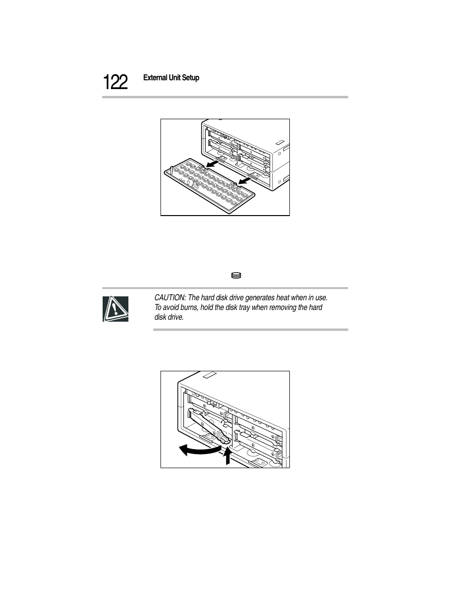 Removing the front panel, 2 confirm the position of a faulty disk, Pulling the detachable lever toward you | Toshiba Magnia Z300 User Manual | Page 144 / 270